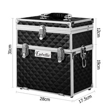 Load image into Gallery viewer, Embellir Portable Cosmetic Beauty Makeup Carry Case with Mirror - Diamond Black
