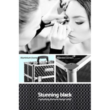 Load image into Gallery viewer, Embellir Portable Cosmetic Beauty Makeup Case - Diamond Black
