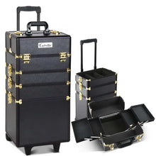 Load image into Gallery viewer, Embellir 7 in 1 Portable Cosmetic Beauty Makeup Trolley - Black &amp; Gold
