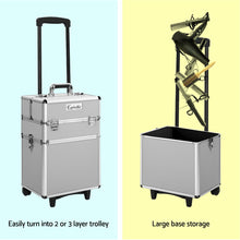 Load image into Gallery viewer, Embellir 7 in 1 Portable Cosmetic Beauty Makeup Trolley - Silver
