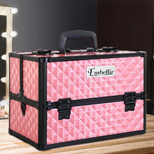 Load image into Gallery viewer, Embellir Portable Cosmetic Beauty Makeup Case - Diamond Pink
