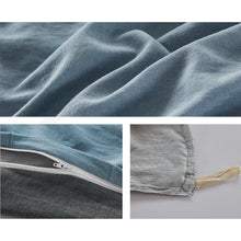 Load image into Gallery viewer, Cosy Club Quilt Cover Set Cotton Duvet Single Blue Dark Blue
