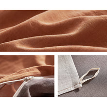 Load image into Gallery viewer, Cosy Club Sheet Set Cotton Sheets Double Orange Brown
