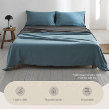 Load image into Gallery viewer, Cosy Club Sheet Set Cotton Sheets King Blue Dark Blue
