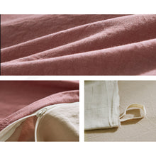 Load image into Gallery viewer, Cosy Club Sheet Set Cotton Sheets Queen Vanilla Rhubarb
