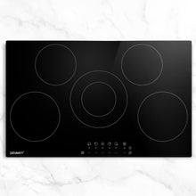 Load image into Gallery viewer, Devanti 90cm Ceramic Cooktop Electric Cook Top 5 Burner Stove Hob Touch Control 6-Zones
