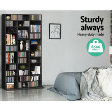 Load image into Gallery viewer, Artiss Adjustable Book Storage Shelf Rack Unit - Black - Oceania Mart
