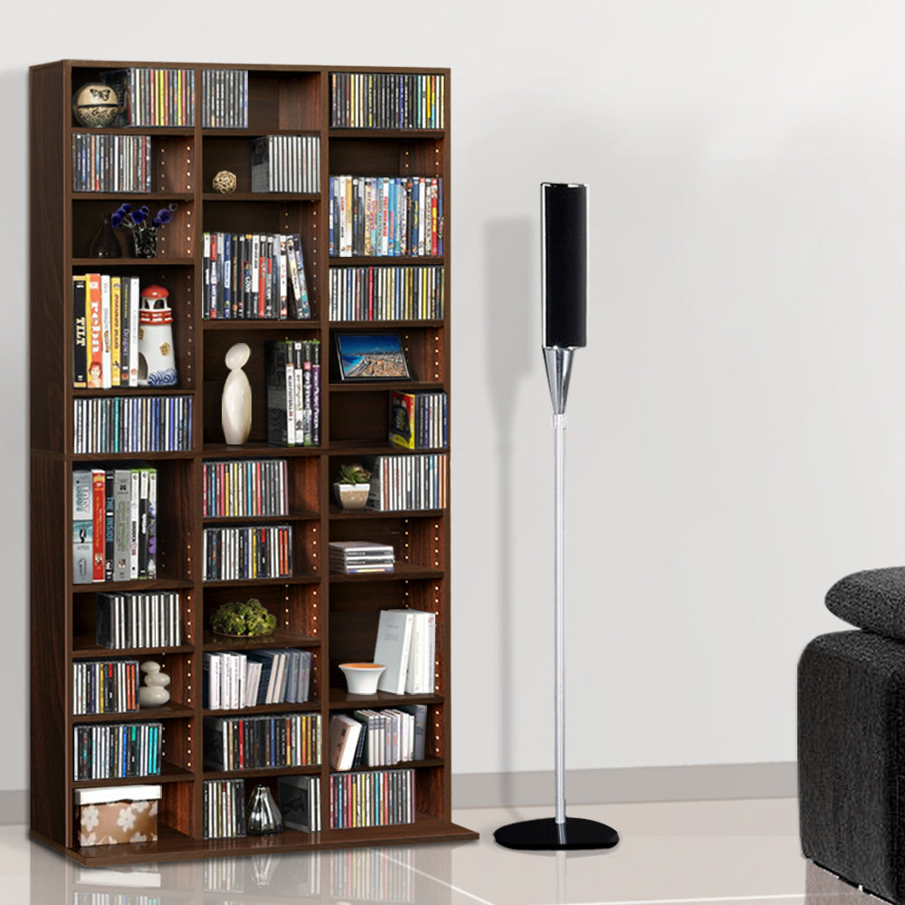 Artiss Adjustable Book Storage Shelf Rack Unit - Expresso - Oceania Mart