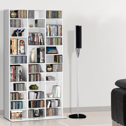 Artiss Adjustable Book Storage Shelf Rack Unit - White - Oceania Mart