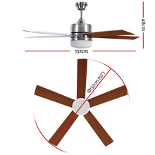Load image into Gallery viewer, Devanti 52&#39;&#39; Ceiling Fan w/Light Wall Control 2-sided Blades
