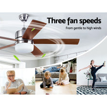 Load image into Gallery viewer, Devanti 52&#39;&#39; Ceiling Fan w/Light Wall Control 2-sided Blades
