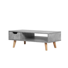 Load image into Gallery viewer, Levede Coffee Table Storage Tables Drawer Wooden Shelf Cabinet Living Room Grey
