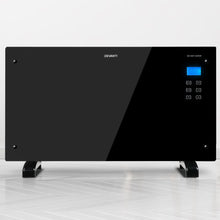 Load image into Gallery viewer, Devanti 2000W Portable Electric Panel Heater - Black Glass - Oceania Mart
