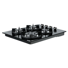 Load image into Gallery viewer, Devanti Gas Cooktop 60cm 4 Burner Glass Cook Top Cooker Stove Hob NG LPG Black
