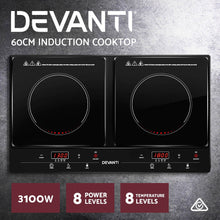 Load image into Gallery viewer, Devanti Induction Cooktop Portable Cooker Ceramic Cook Top Electric Hob Kitchen
