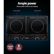 Load image into Gallery viewer, Devanti Induction Cooktop Portable Cooker Ceramic Cook Top Electric Hob Kitchen
