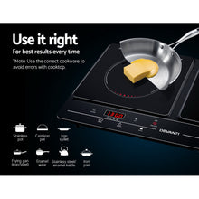 Load image into Gallery viewer, Devanti Induction Cooktop Portable Cooker Ceramic Cook Top Electric Hob Kitchen
