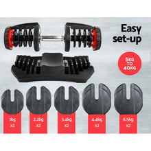 Load image into Gallery viewer, 40KG Dumbbells Adjustable Dumbbell Weight Plates Home Gym Exercise - Oceania Mart
