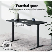 Load image into Gallery viewer, Artiss Standing Desk Top Adjustable Motorised Electric Sit Stand Table Black

