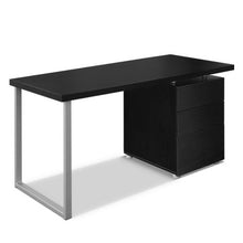 Load image into Gallery viewer, Artiss Metal Desk with 3 Drawers - Black
