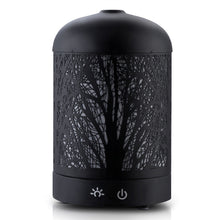 Load image into Gallery viewer, DEVANTI Aroma Diffuser Aromatherapy LED Night Light Iron Air Humidifier Black Forrest Pattern 160ml
