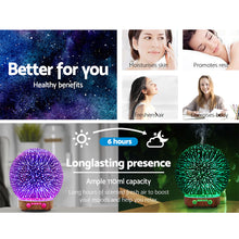 Load image into Gallery viewer, Devanti Aromatherapy Diffuser Aroma Humidifier Ultrasonic 3D Firework Light Oil
