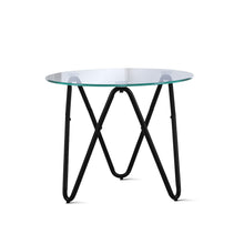 Load image into Gallery viewer, Artiss Coffee Table Glass End Side Tables High Gloss Display Modern Furniture 50X50CM - Oceania Mart
