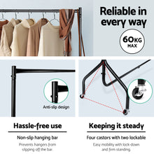 Load image into Gallery viewer, Artiss Clothes Racks Metal Coat Hanger Stand x2
