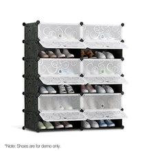 Load image into Gallery viewer, Shoe Storage Cabinet Shoes Rack Shelf Cube Organiser Stackable Portable 6 Tier
