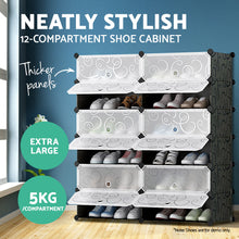 Load image into Gallery viewer, Shoe Storage Cabinet Shoes Rack Shelf Cube Organiser Stackable Portable 6 Tier
