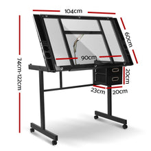 Load image into Gallery viewer, Artiss Adjustable Drawing Desk - Black and Grey - Oceania Mart
