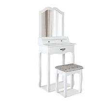 Load image into Gallery viewer, Artiss Dressing Table Stool Mirror Drawer Makeup Jewellery Cabinet White Desk
