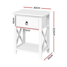 Load image into Gallery viewer, Artiss Bedside Tables Drawers Side Table Nightstand Lamp Chest Unit Cabinet x2 - Oceania Mart
