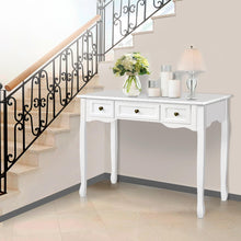 Load image into Gallery viewer, Hall Console Table Hallway Side Dressing Entry Wooden French Drawer White
