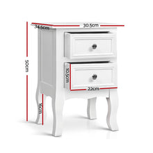 Load image into Gallery viewer, Bedside Tables Drawers Side Table French Storage Cabinet Nightstand Lamp
