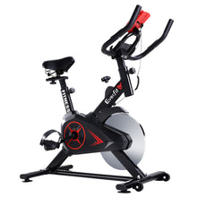 Load image into Gallery viewer, Spin Exercise Bike Flywheel Fitness Commercial Home Workout Gym Phone Holder Black
