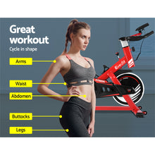 Load image into Gallery viewer, Everfit Exercise Spin Bike Cycling Fitness Commercial Home Workout Gym Equipment Red
