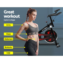 Load image into Gallery viewer, Everfit Spin Exercise Bike Cycling Fitness Commercial Home Workout Gym Equipment Black
