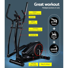 Load image into Gallery viewer, Everfit Elliptical Cross Trainer Exercise Bike Fitness Equipment Home Gym Black
