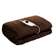 Load image into Gallery viewer, Giselle Bedding Electric Throw Blanket - Chocolate
