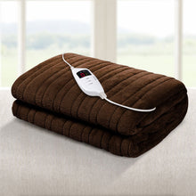 Load image into Gallery viewer, Giselle Bedding Electric Throw Blanket - Chocolate
