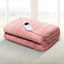 Load image into Gallery viewer, Giselle Bedding Heated Electric Throw Rug Fleece Sunggle Blanket Washable Pink
