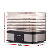 Load image into Gallery viewer, Devanti Food Dehydrator with 5 Trays - Silver
