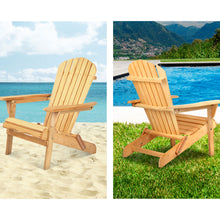 Load image into Gallery viewer, Gardeon Outdoor Chairs Furniture Beach Chair Lounge Wooden Adirondack Garden Patio

