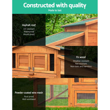 Load image into Gallery viewer, i.Pet Rabbit Hutch Chicken Coop Wooden Pet Hutch 169cm x 52cm x 72cm
