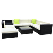 Load image into Gallery viewer, Gardeon 9PC Outdoor Furniture Sofa Set Wicker Garden Patio Pool Lounge
