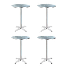 Load image into Gallery viewer, Gardeon 4pcs Outdoor Bar Table Furniture Adjustable Aluminium Cafe Table Round

