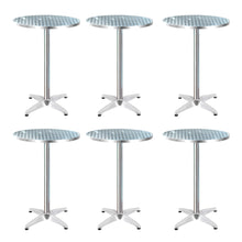 Load image into Gallery viewer, Gardeon 6pcs Outdoor Bar Table Furniture Adjustable Aluminium Cafe Table Round
