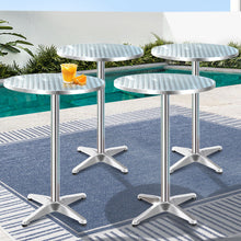 Load image into Gallery viewer, Gardeon 6pcs Outdoor Bar Table Furniture Adjustable Aluminium Cafe Table Round
