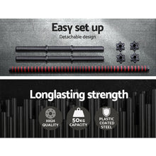 Load image into Gallery viewer, Everfit 160cm Barbell Dumbbell Bar Set Weight Pair Home Gym Exercise Fitness - Oceania Mart
